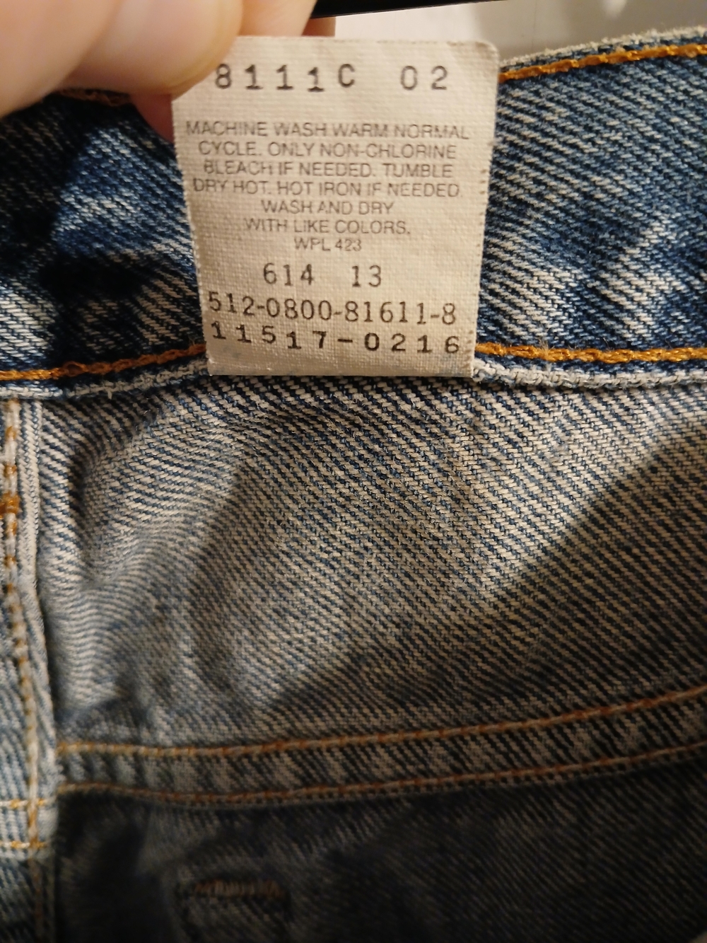 Levi's 517 Slim Fit 7 Juniors Boot Cut Jeans-Blue with Orange Stitching Vintage - Picture 3 of 16